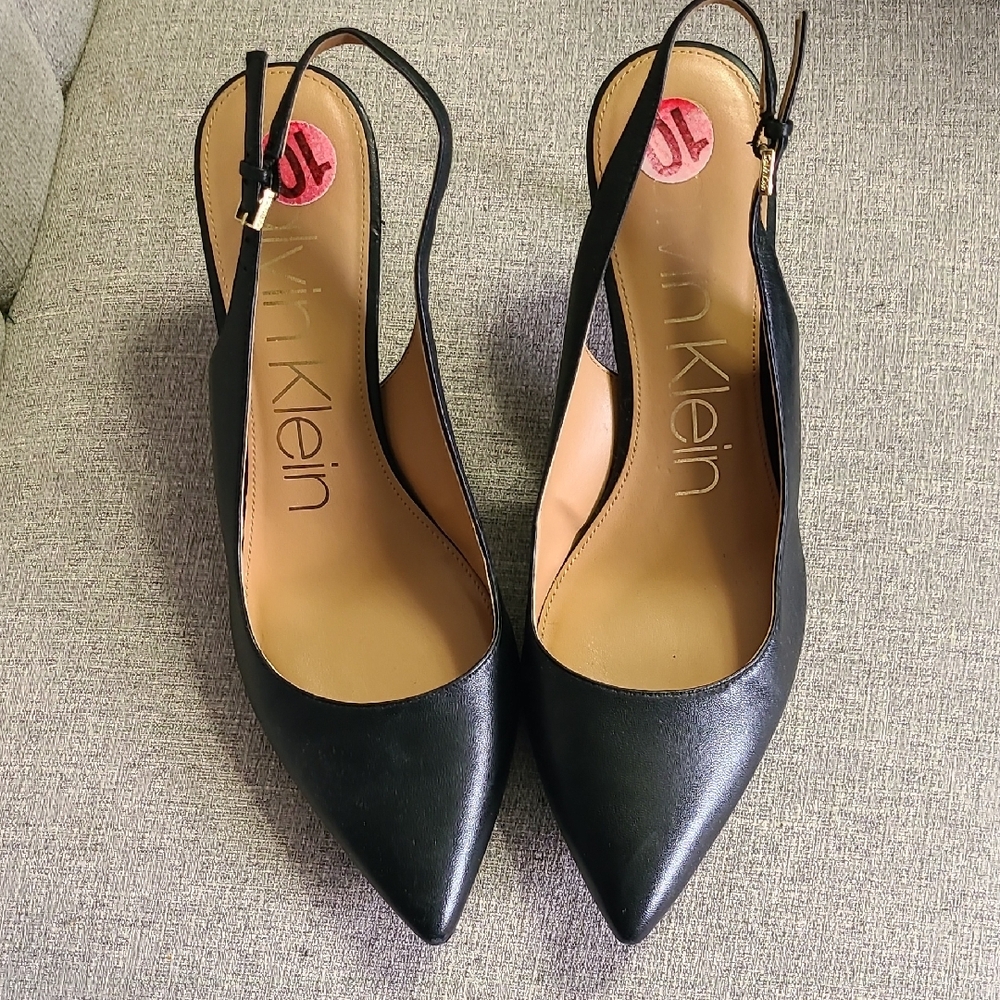 Calvin Klein Elegant Black Slingback Heels